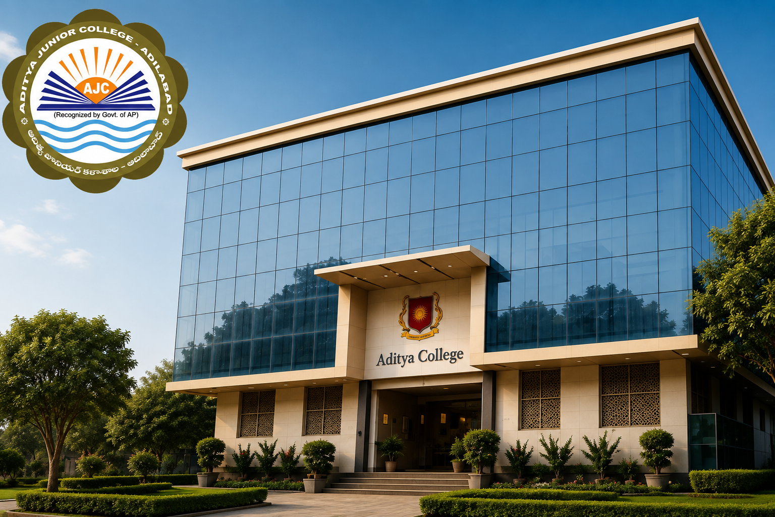 Aditya Junior College campus building in Adilabad